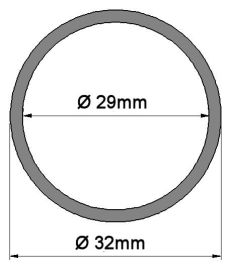 E14 Fassunghulse O 29 32mm 65 140mm Glas Weiss 3 19